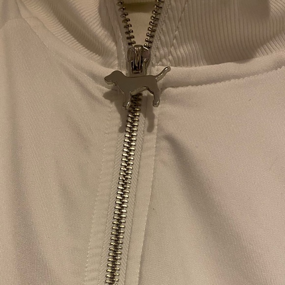 Pink white checkered zip up - Picture 2 of 4